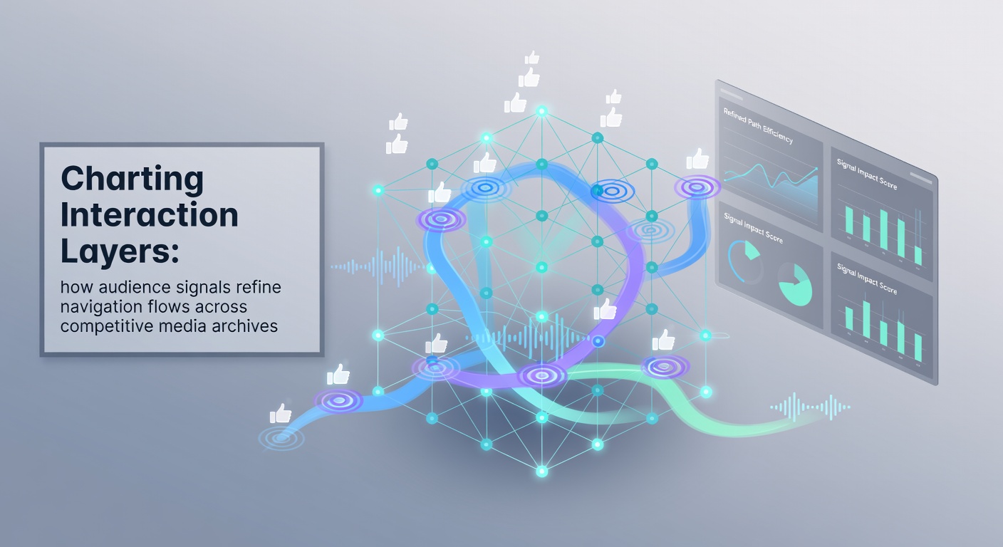 Visualization of audience interaction layers mapping search patterns and navigation adjustments in digital media archives