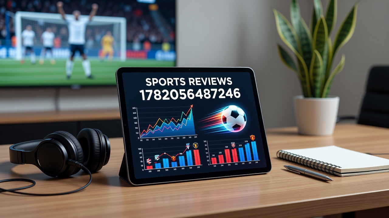 Athletes competing in a professional match with overlaid review graphics and statistics