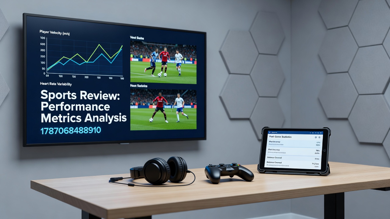 Analytics dashboard showing sports performance metrics and reviews